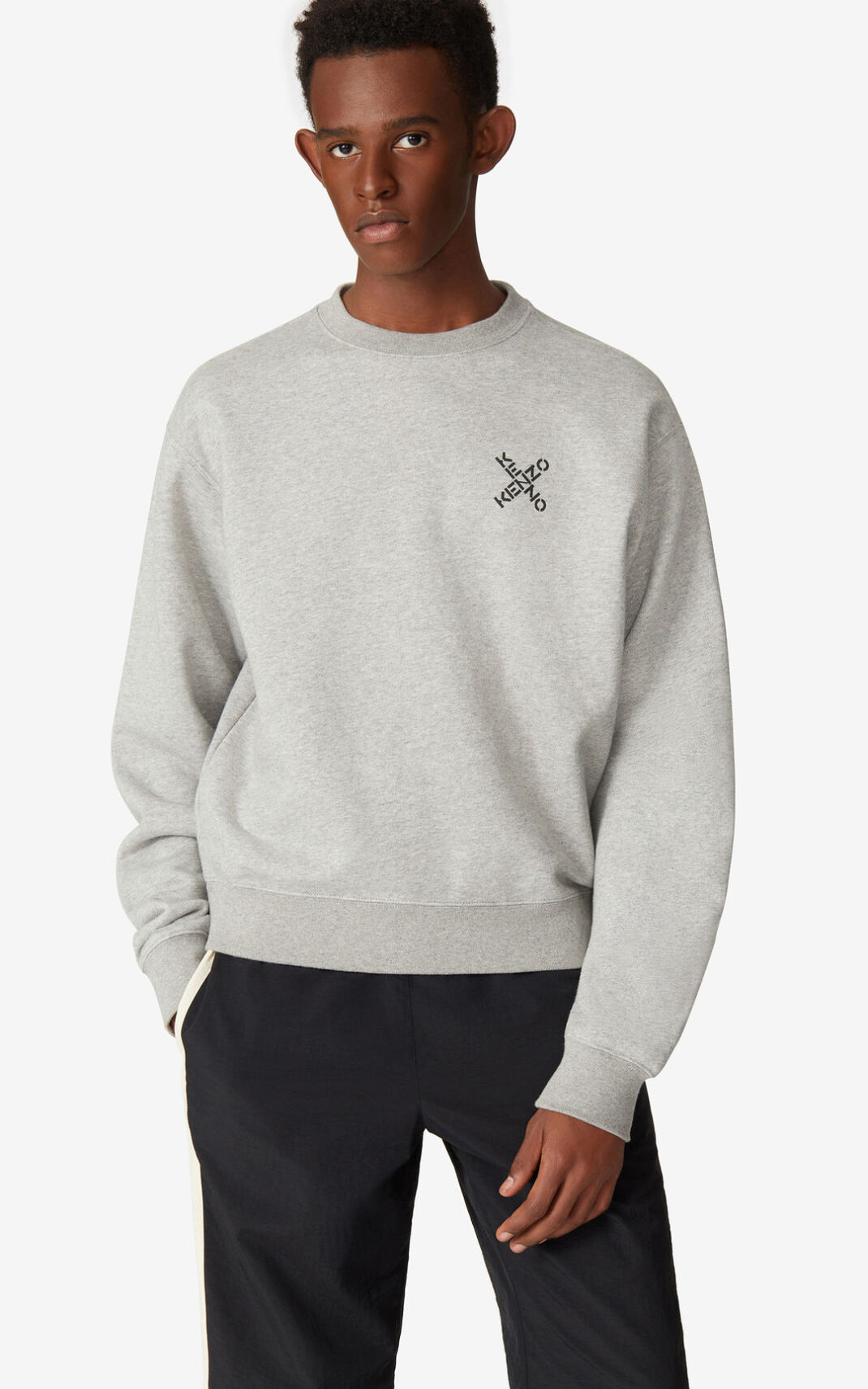 Sweatshirt Kenzo Sport Little X Masculino - Cinzentas | 681QCSIAN